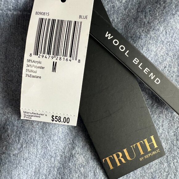 NWT Truth Oversized Mock Neck Sweater Women’s Medium – Blue Cozy Soft Pullover - Picture 6 of 10